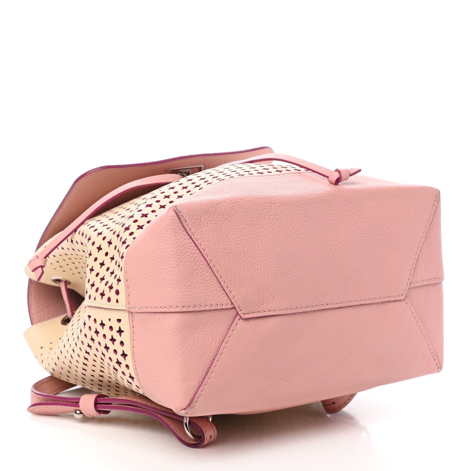 Louis Vuitton Perforated Calfskin Lockme Backpack Rose Poudre Creme 4 of 10