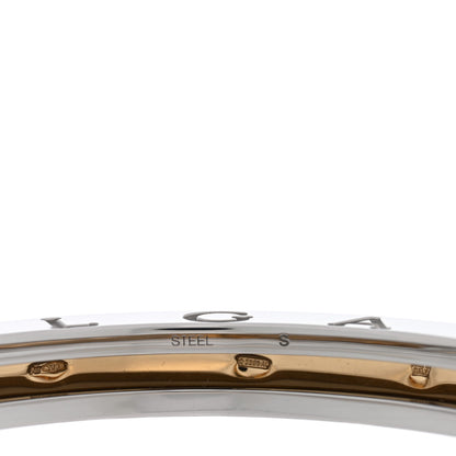 Bulgari 18K Yellow Gold Stainless Steel B.Zero1 Bangle Bracelet S 3 of 4