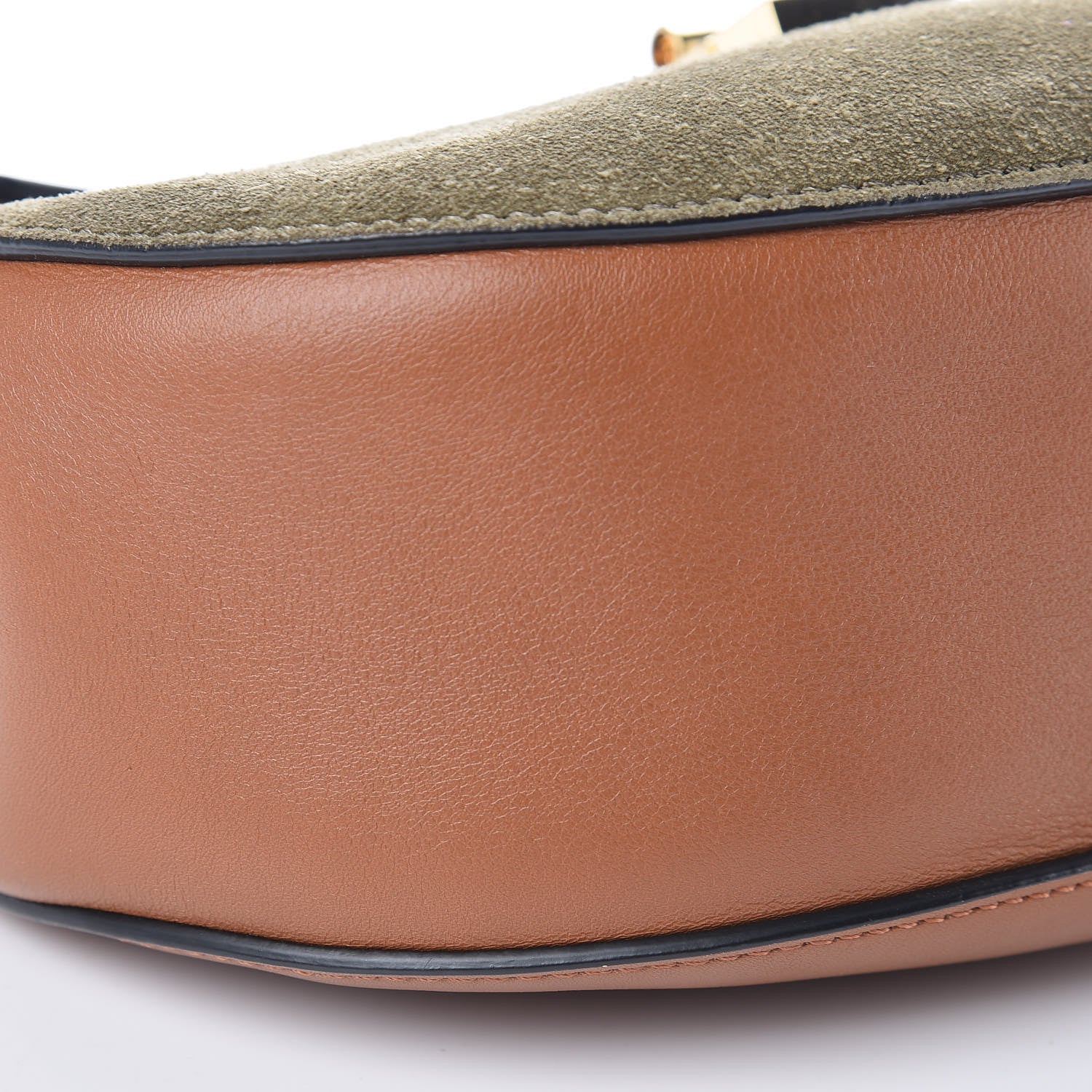 Chloe Suede Smooth Calfskin Drew Shoulder Bag Caramel 8 of 9