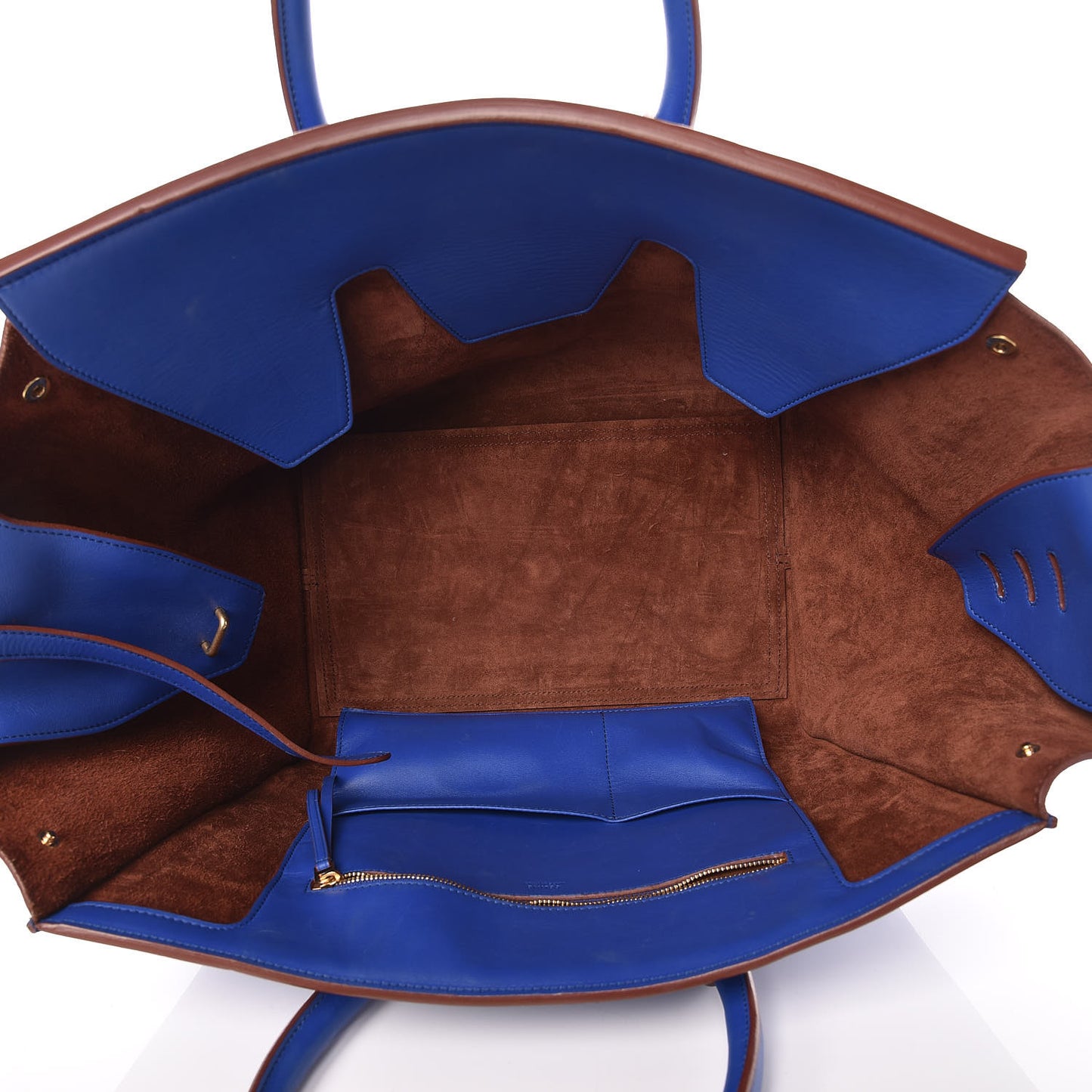 Smooth Calfskin Small Tie Knot Tote Indigo