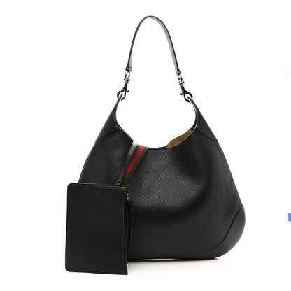 Gucci Soft Grained Calfskin Maxi B Hobo Black 3 of 11