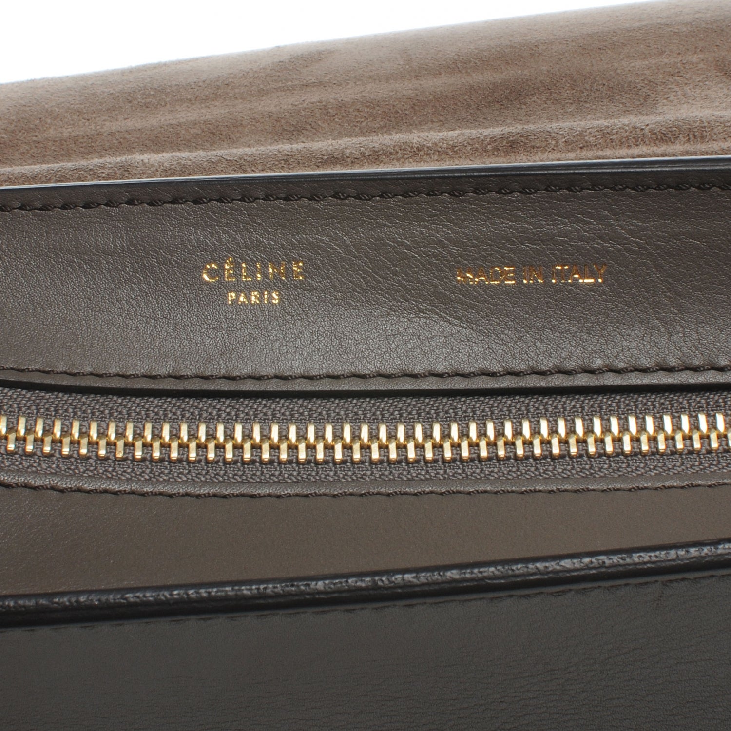 Celine Calfskin and Suede Large Tri-Color Trapeze Granite 7 of 7