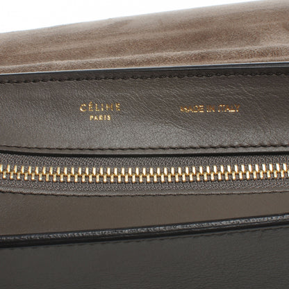 Celine Calfskin and Suede Large Tri-Color Trapeze Granite 7 of 7