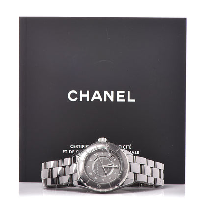 Chanel Titanium Ceramic Diamond 38mm J12 Automatic Watch 7 of 7