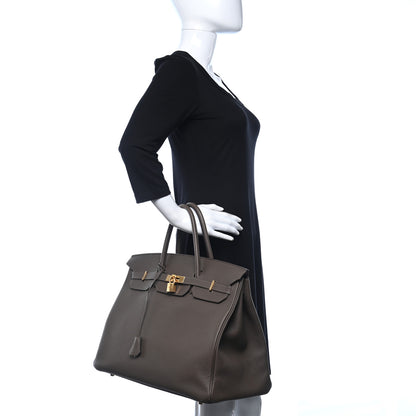 Hermes Togo Birkin 40 Etain 2 of 18