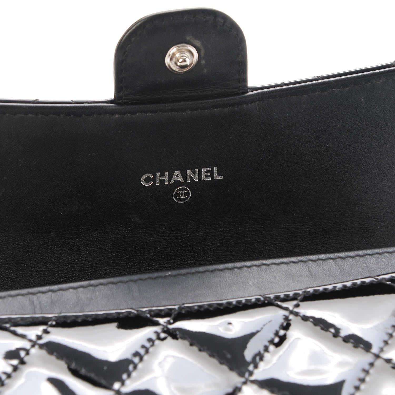 Chanel Patent Quilted Small Flap Wallet Black 5 of 8