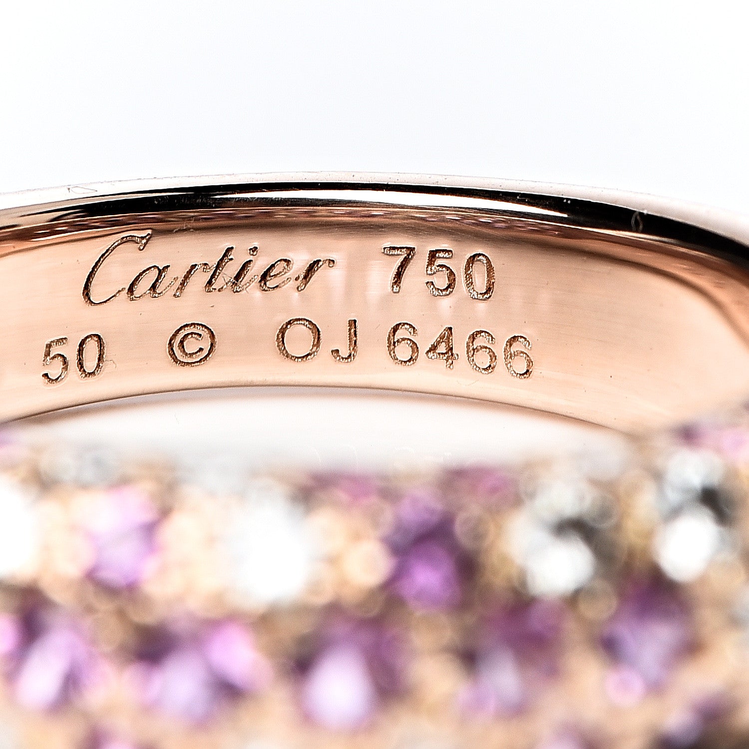 Cartier 18K Pink Gold Diamond Ruby 6mm Etincelle Ring 50 5.5 5 of 5