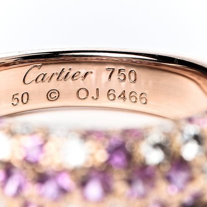 Cartier 18K Pink Gold Diamond Ruby 6mm Etincelle Ring 50 5.5 5 of 5