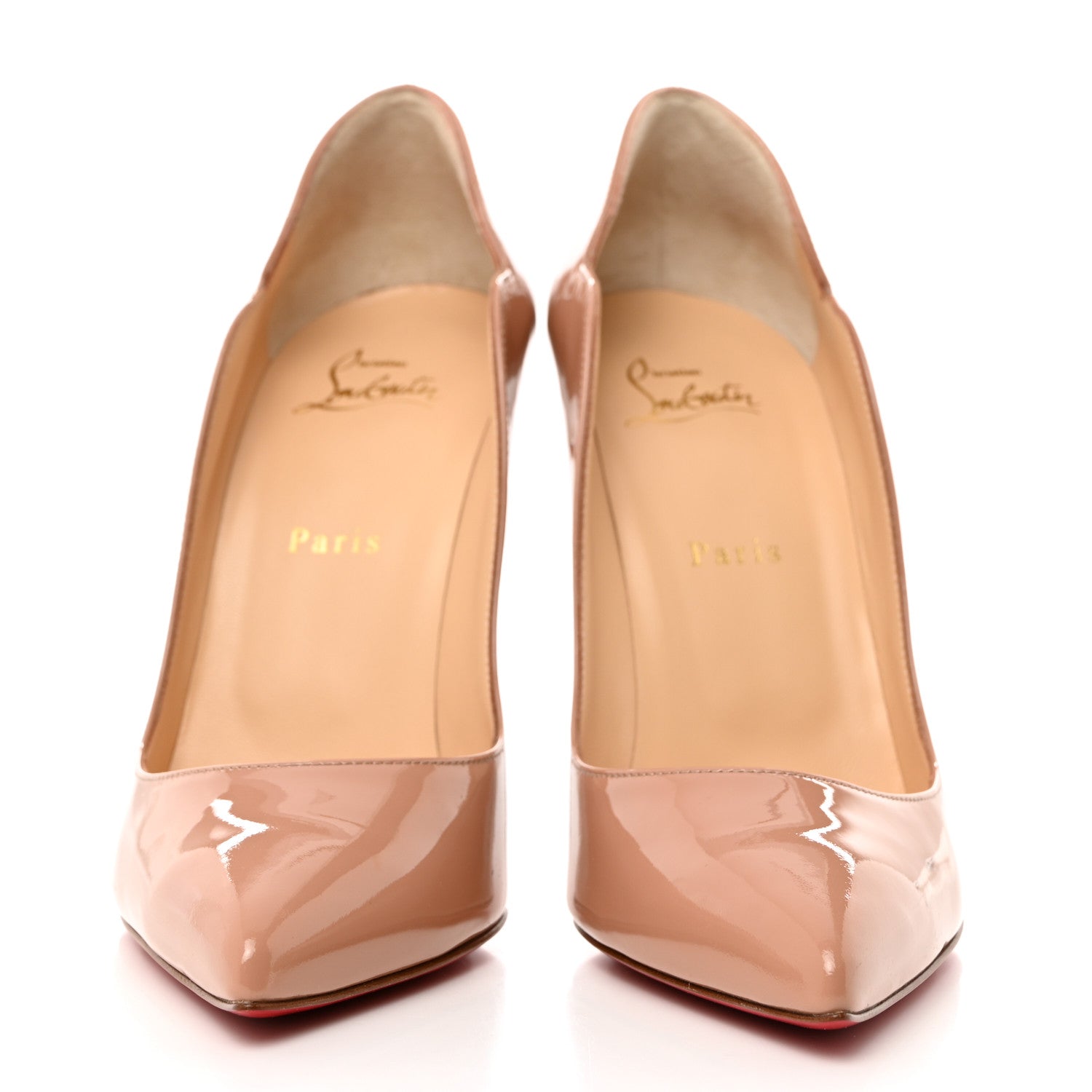 Christian Louboutin Patent Hot Chick 100 Pumps 40 Nude 3 of 8