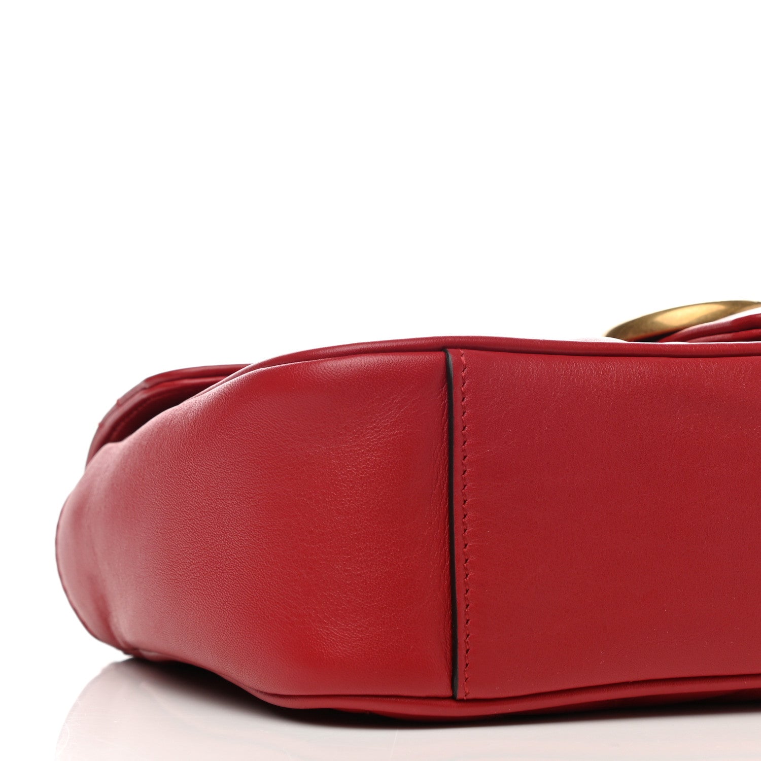 Gucci Calfskin Matelasse Small GG Marmont Shoulder Bag Hibiscus Red 9 of 10