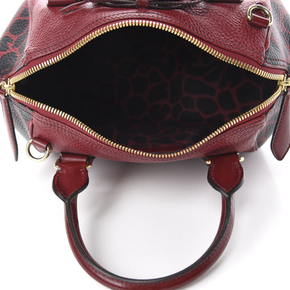 Burberry Grainy Calfskin Small Blaze Animal Print Red Black 6 of 11