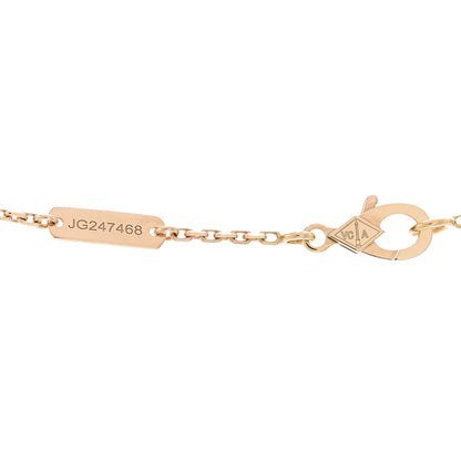 Van Cleef & Arpels 18K Rose Gold Gray Mother of Pearl Vintage Alhambra Pendant Necklace 5 of 6
