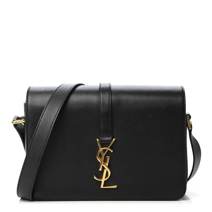 Saint Laurent Smooth Calfskin Medium Classic Monogram Universite Bag Black 1 of 4