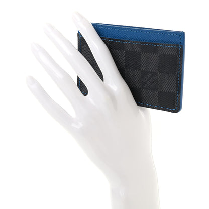Louis Vuitton Damier Graphite Card Holder Blue 2 of 7