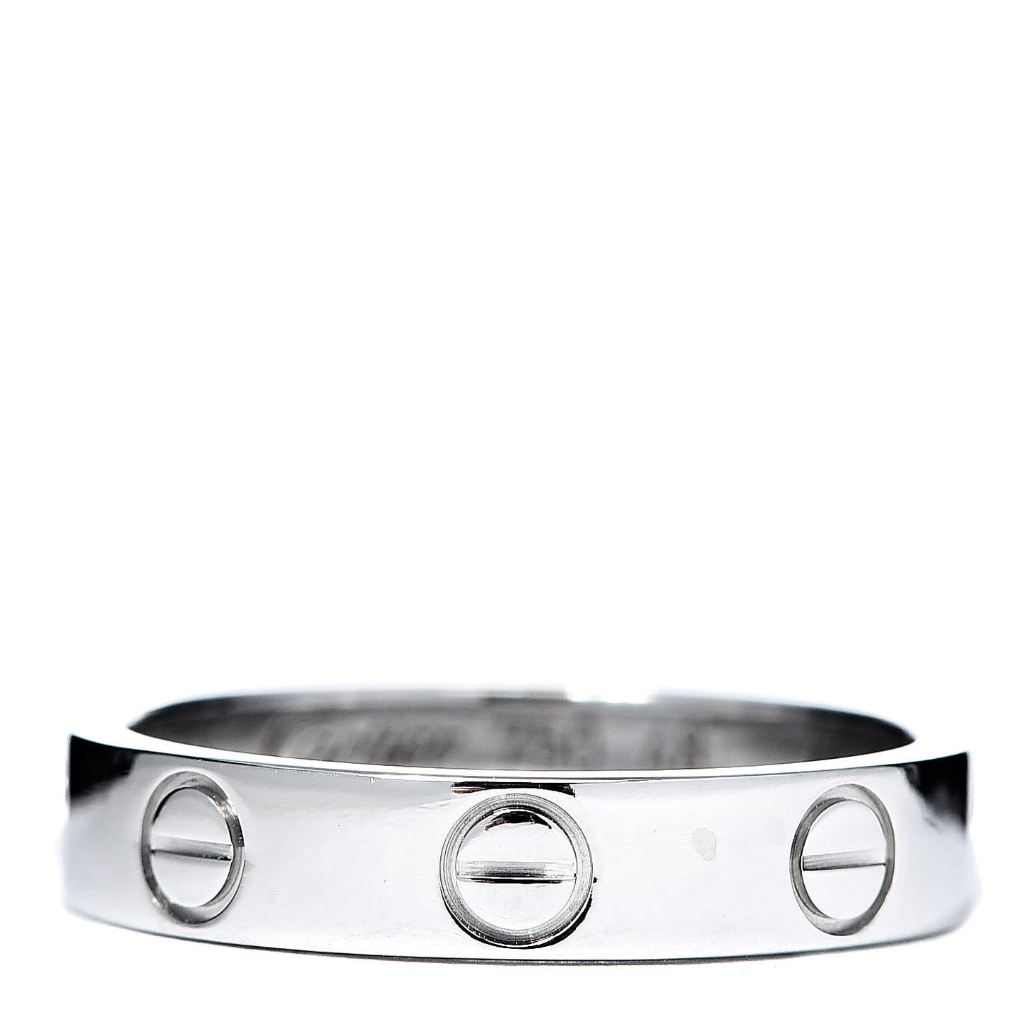 18K White Gold 3.5mm LOVE Wedding Band Ring 48 4.5