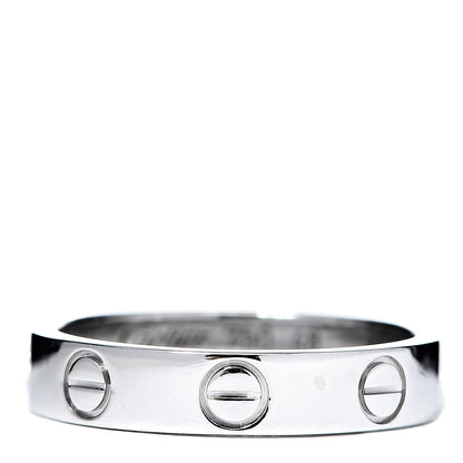 Cartier 18K White Gold 3.5mm LOVE Wedding Band Ring 48 4.5 2 of 9