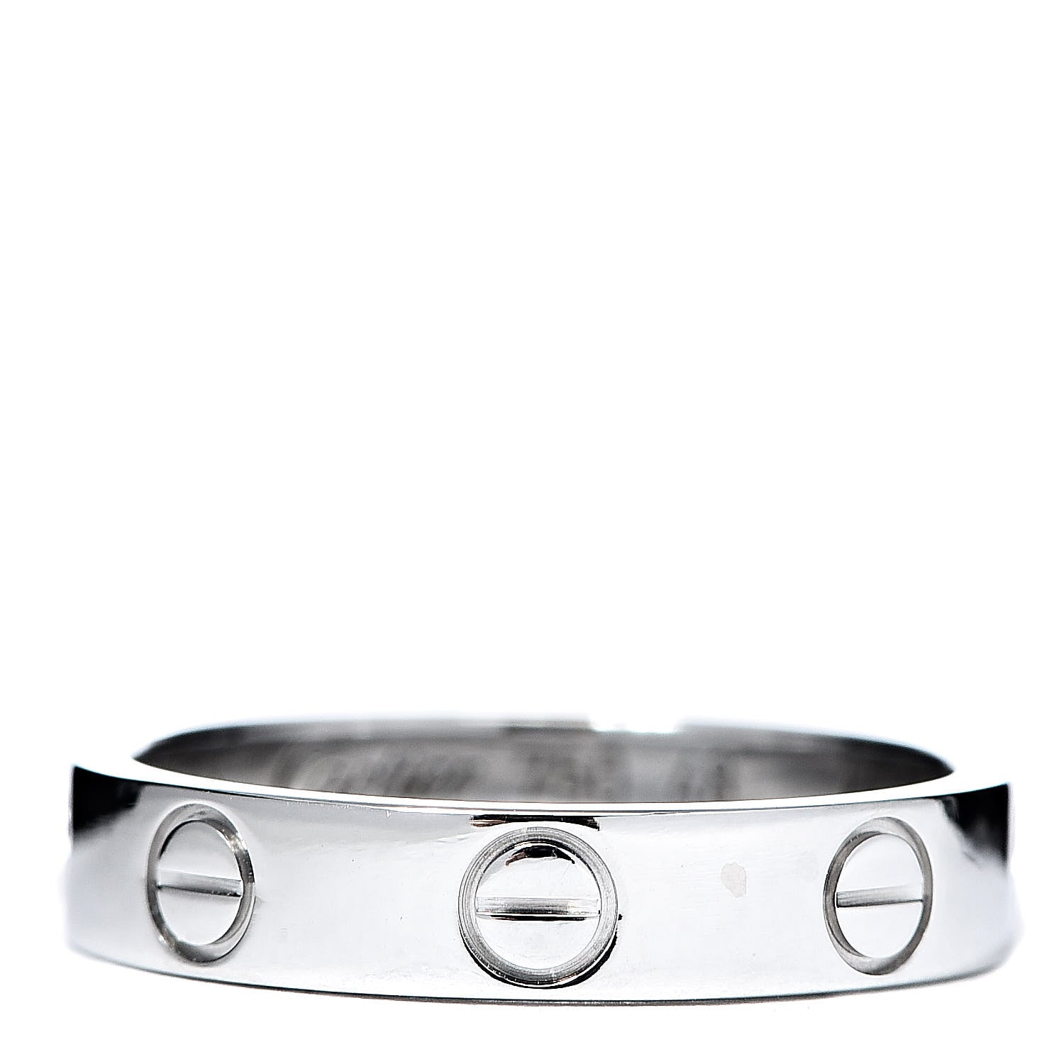 Cartier 18K White Gold 3.5mm LOVE Wedding Band Ring 48 4.5 1 of 9