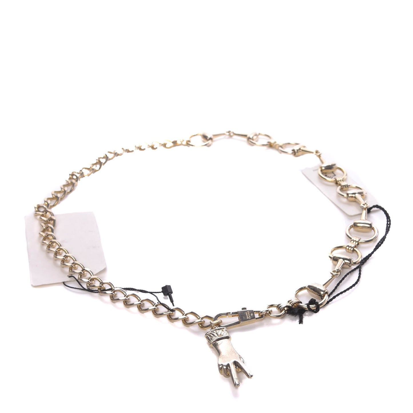 Brass Horsebit Chain Belt Gold