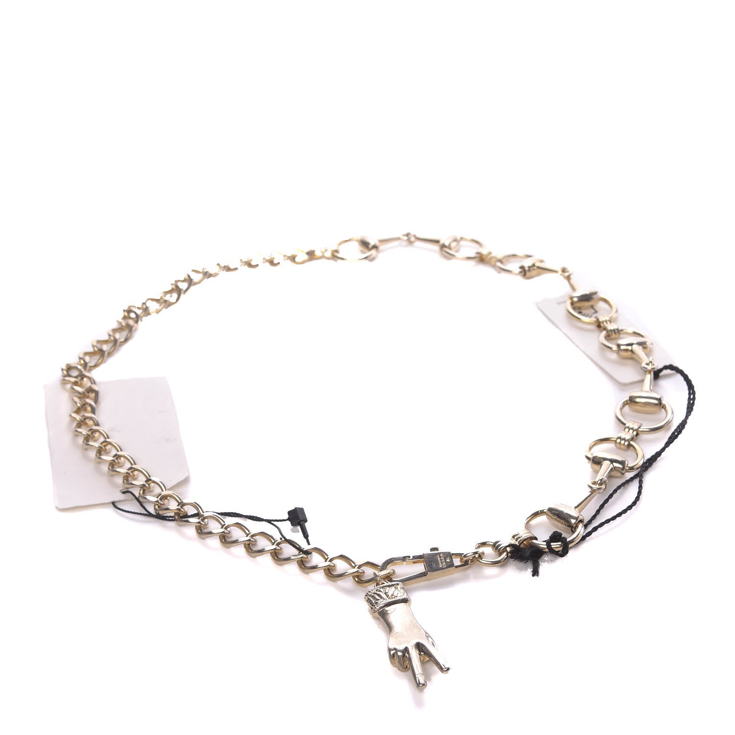 Gucci Brass Horsebit Chain Belt Gold 1 of 4