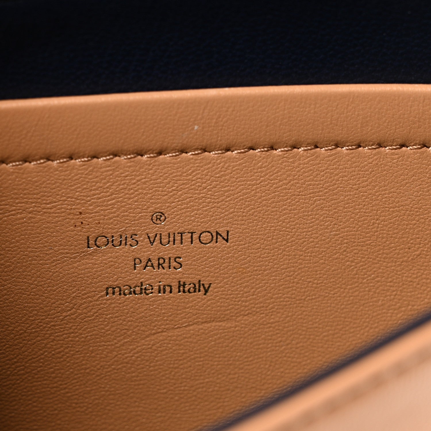 Louis Vuitton Lambskin Embossed Monogram Pochette Coussin Camel 7 of 15