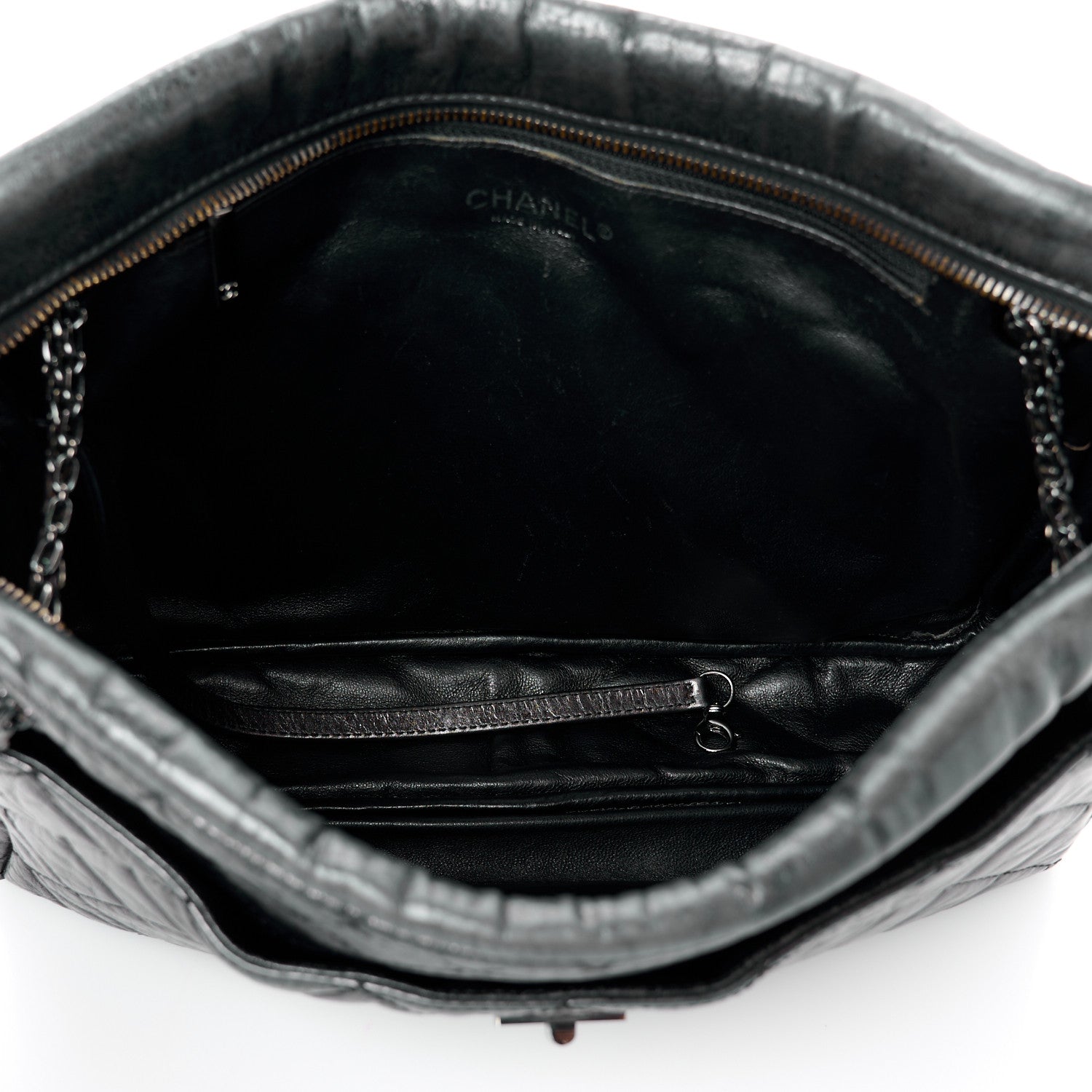 Chanel Metallic Aged Calfskin Quilted Large Reissue Camera Case