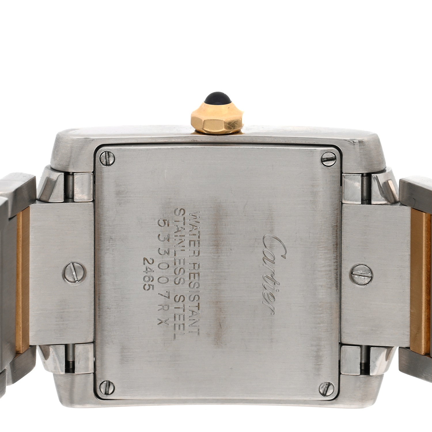 Cartier Stainless Steel 18K Yellow Gold 25mm Tank Francaise Quartz Watch 4 of 5