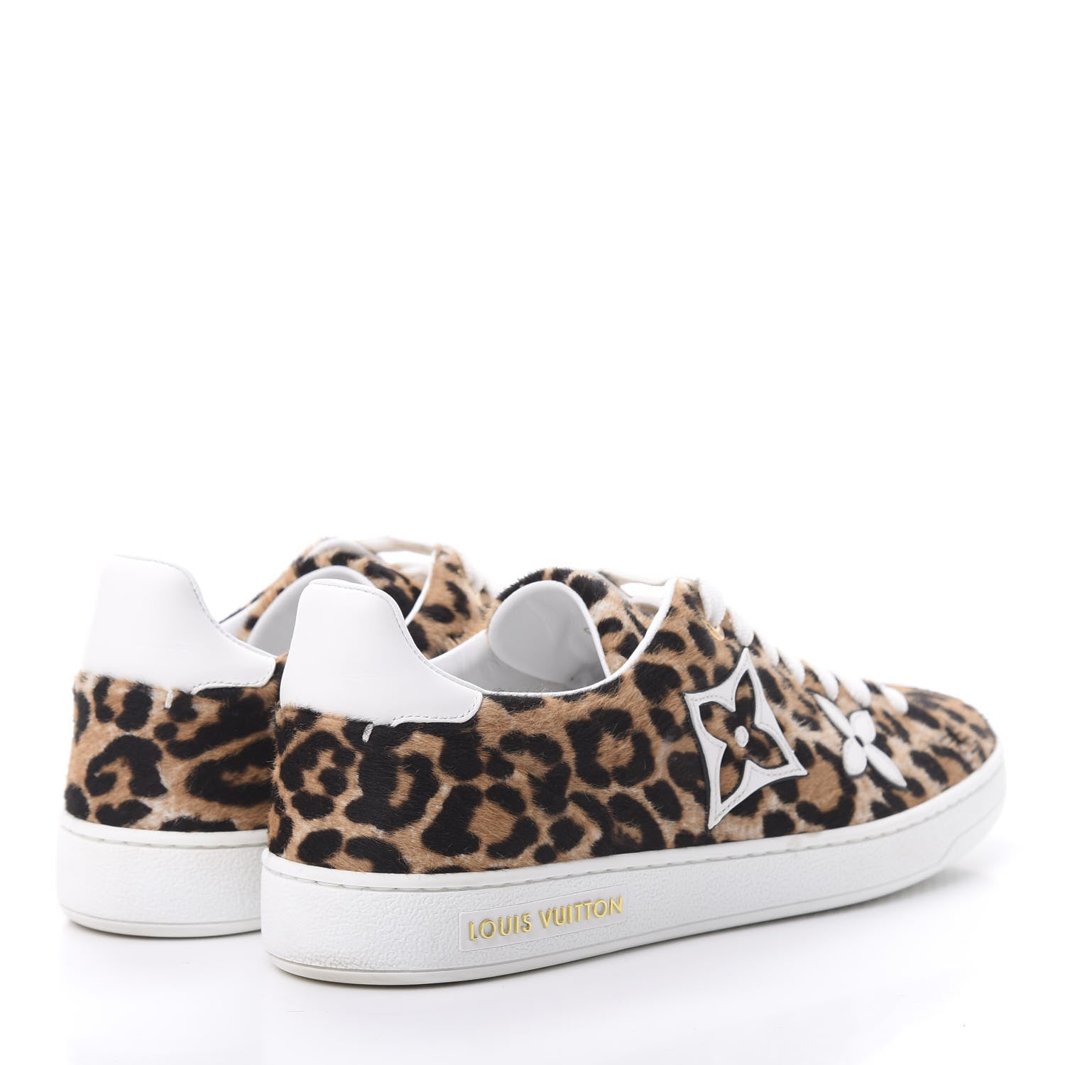 Louis Vuitton Calfskin Pony Hair Leopard Monogram Frontrow Sneakers 36.5 4 of 10