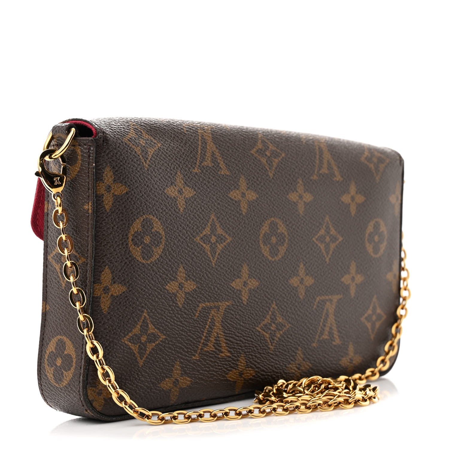 Louis Vuitton Monogram Pochette Felicie Chain Wallet Fuchsia 4 of 18