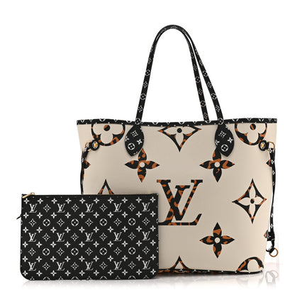 Louis Vuitton Monogram Giant Jungle Neverfull MM Ivory 3 of 11