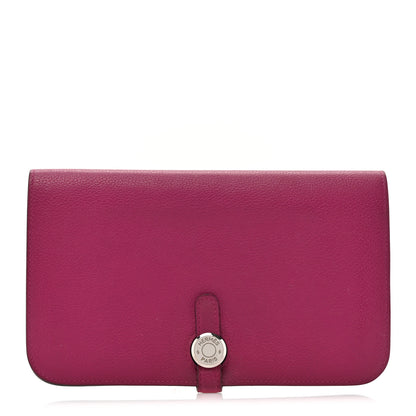Hermes Evercolor Dogon Duo Wallet Rose Pourpre 1 of 16