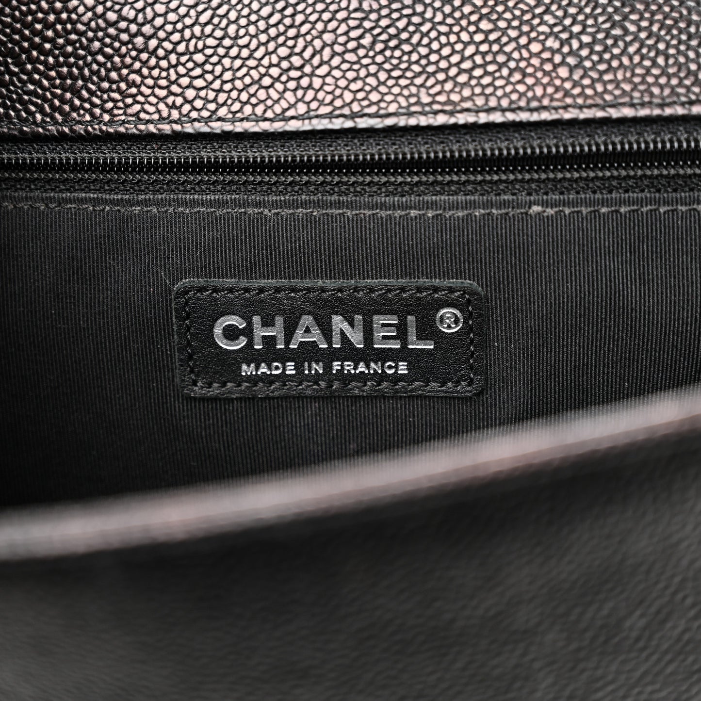 Caviar Quilted Large Boy Flap Black