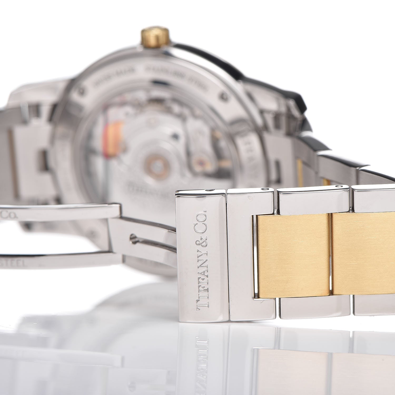 Tiffany Stainless Steel 18K Yellow Gold 37mm Atlas 3-Hand Automatic Watch 6 of 7