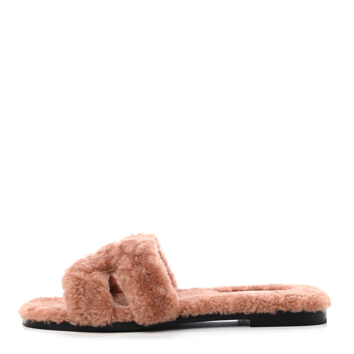 Hermes Woolskin Oran Sandals 36.5 Rose Aube 1 of 5