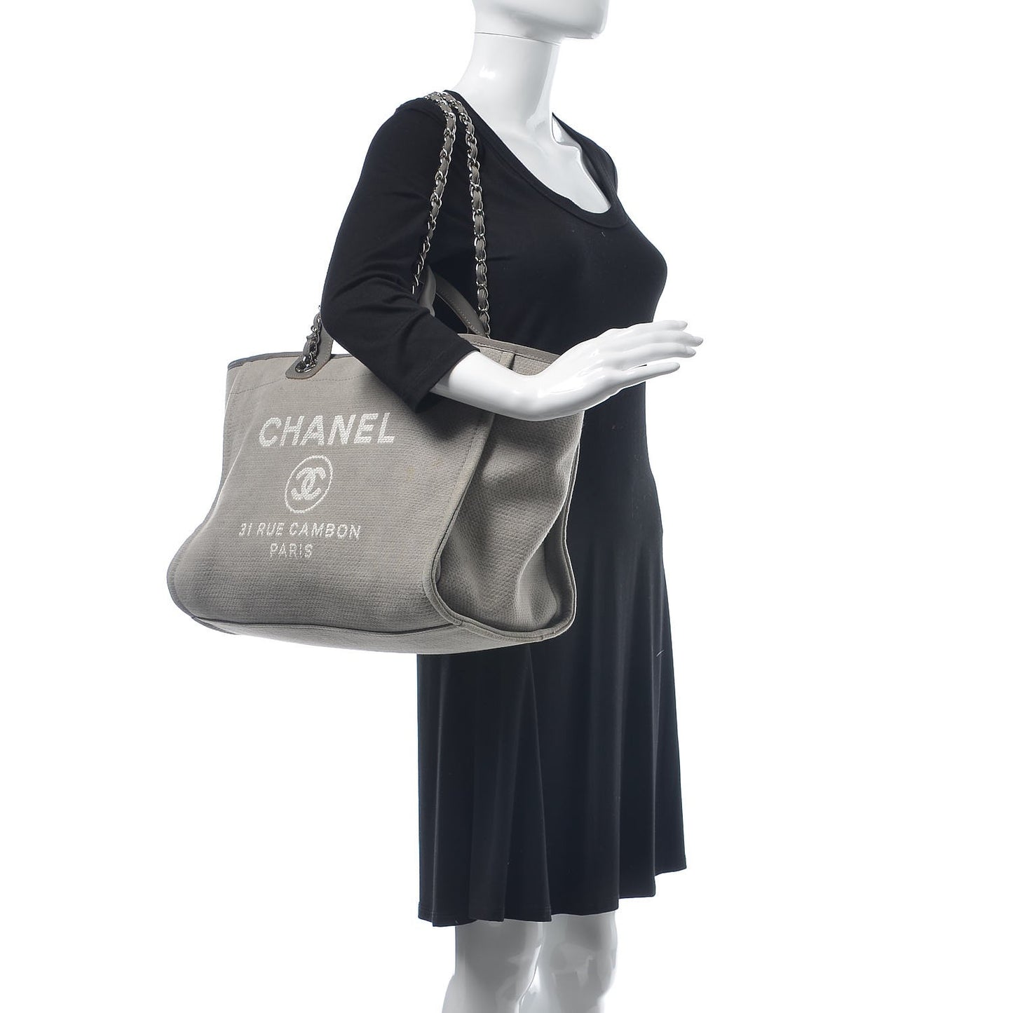 Canvas Large Deauville Tote Grey