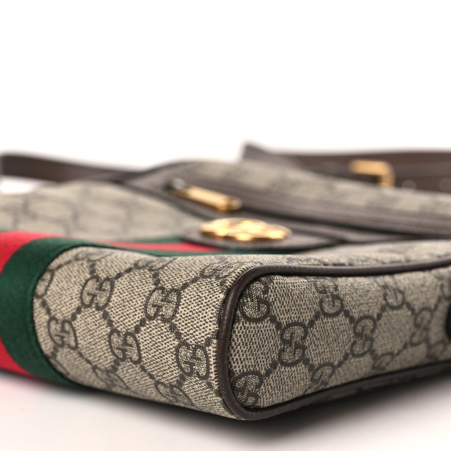 Gucci GG Supreme Monogram Web Small Ophidia Messenger Bag Brown 9 of 10