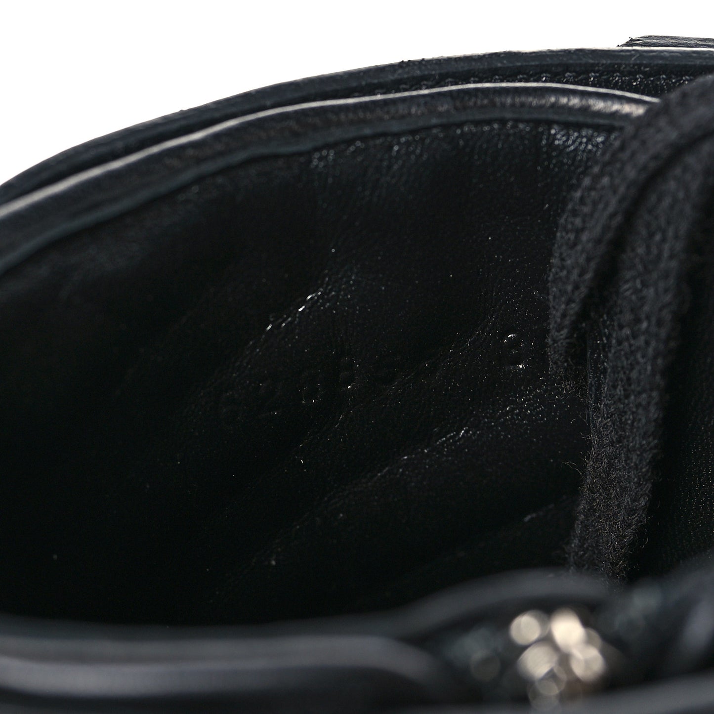 Nappa Frances GG Matelasse Platform Combat Boots 38 Black