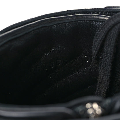 Gucci Nappa Frances GG Matelasse Platform Combat Boots 38 Black 8 of 9