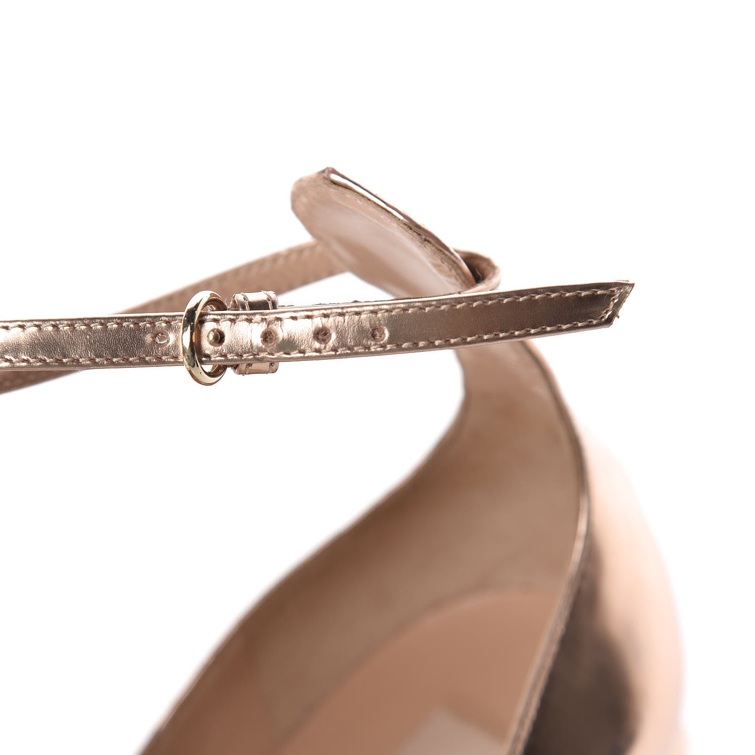Valentino Garavani Metallic Nappa Tan-Go Mary Jane 60mm Pumps 38.5 Soft Noisette 9 of 14
