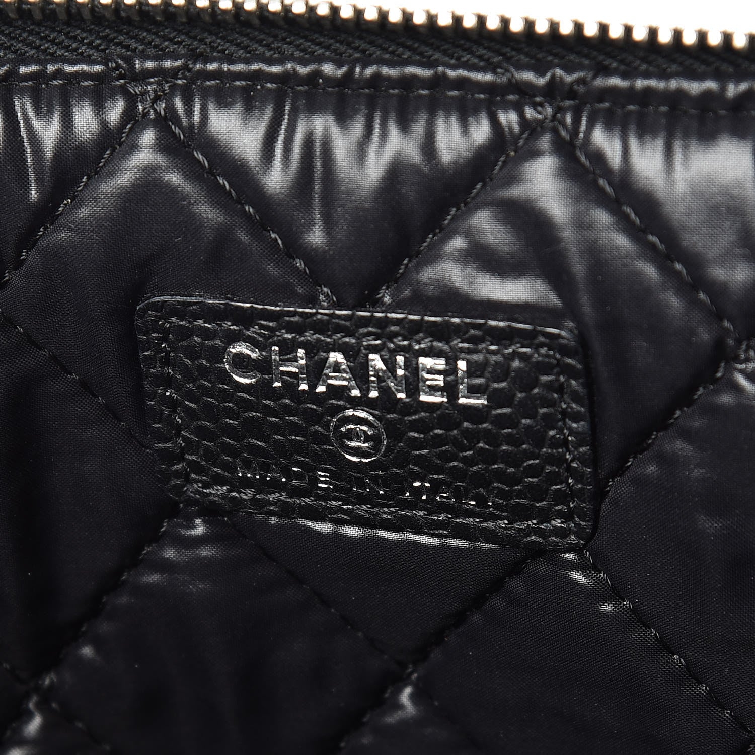 Chanel Caviar Quilted Large Cosmetic Case Black 6 of 10