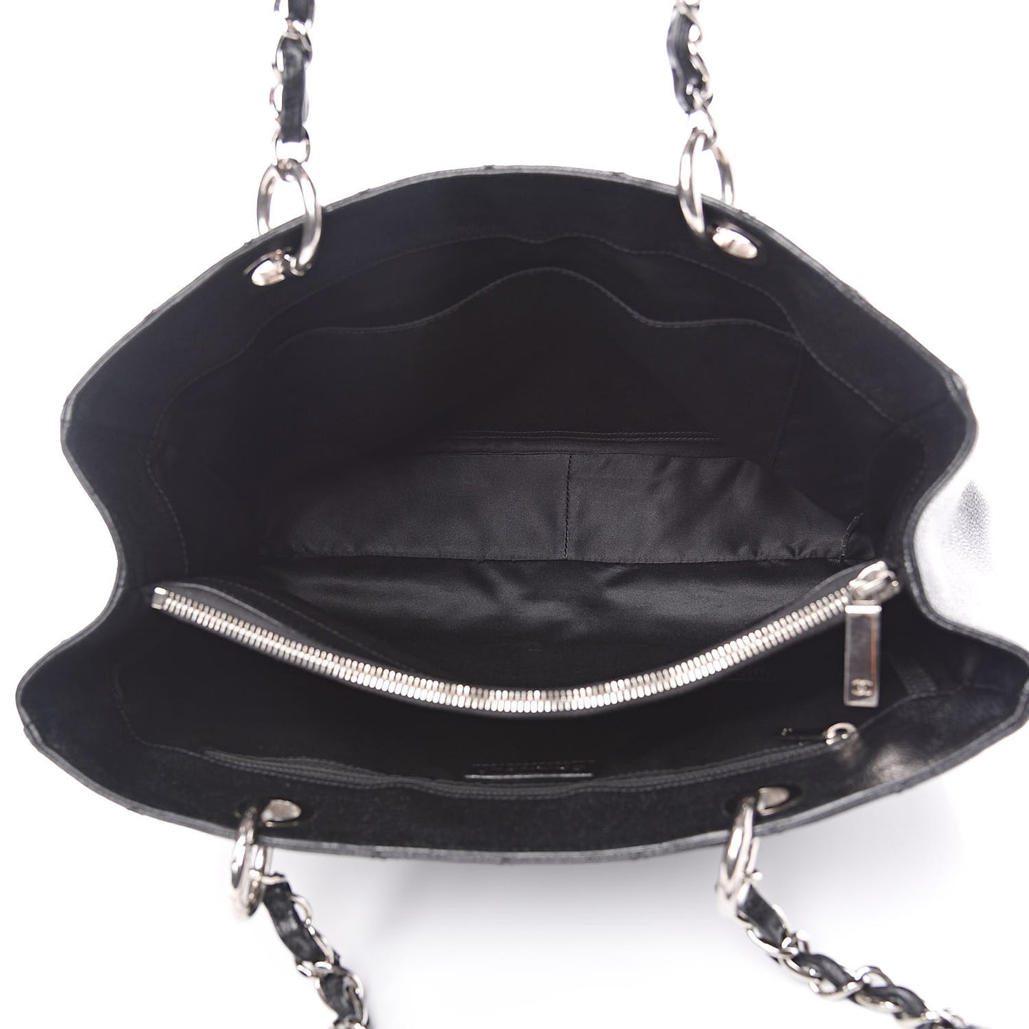 Caviar Quilted Grand Shopping Tote GST Black