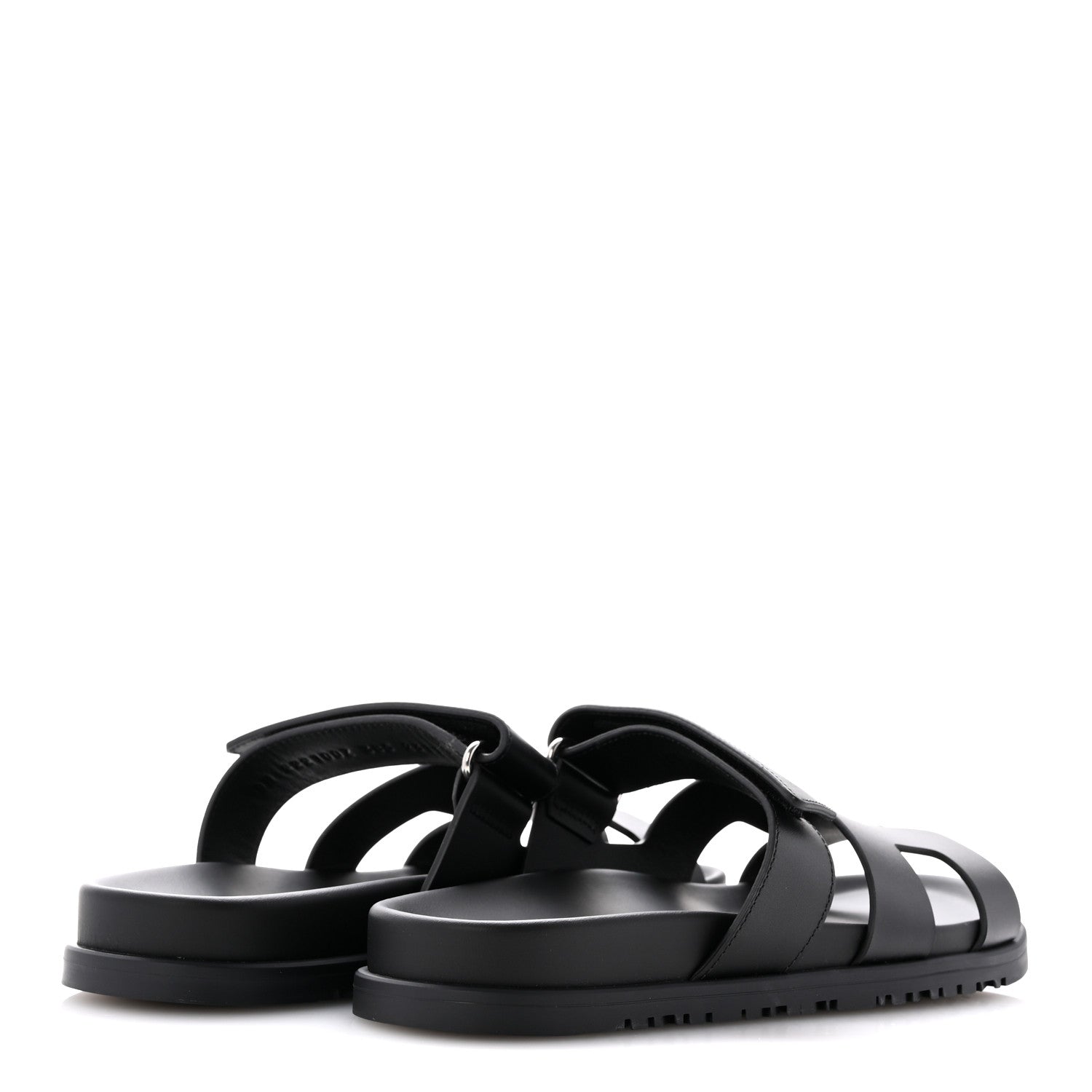 Hermes Calfskin Womens Chypre Sandals 38.5 Black 5 of 10