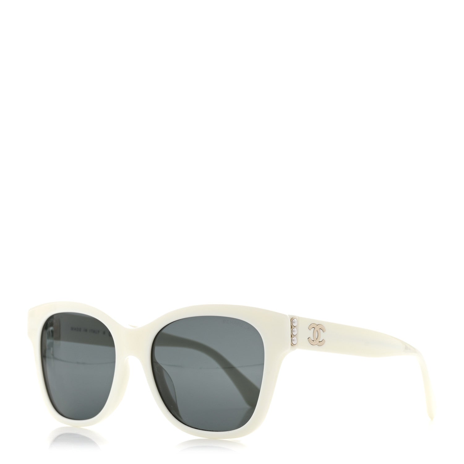 Chanel Acetate Polarized Pearl CC Square Sunglasses 5482-H-A White 1 of 10