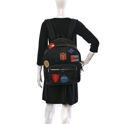 Saint Laurent Twill Patches City Backpack Black 2 of 12