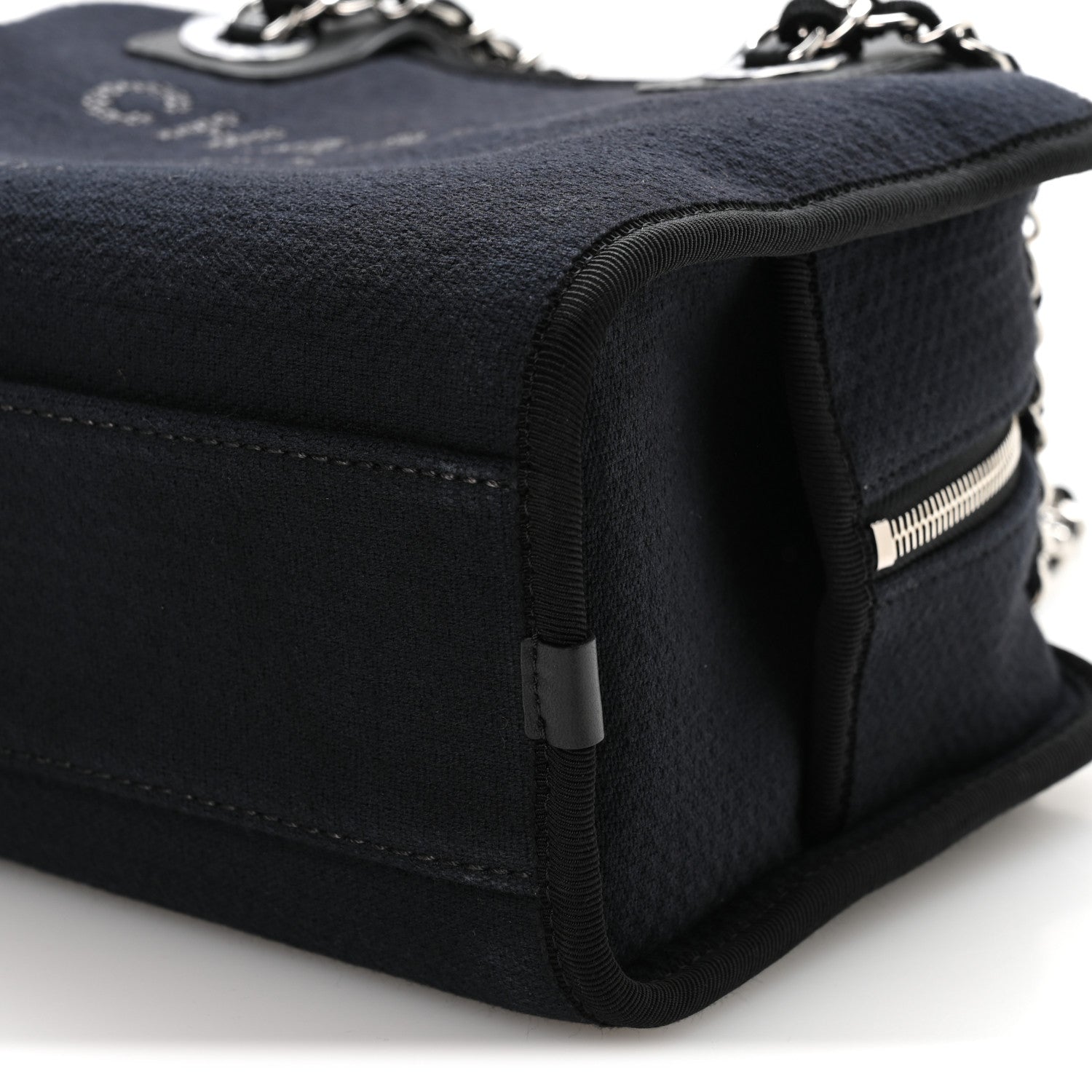 Chanel Mixed Fibers Deauville Bowling Bag Black 10 of 11