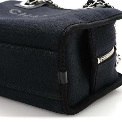 Chanel Mixed Fibers Deauville Bowling Bag Black 10 of 11