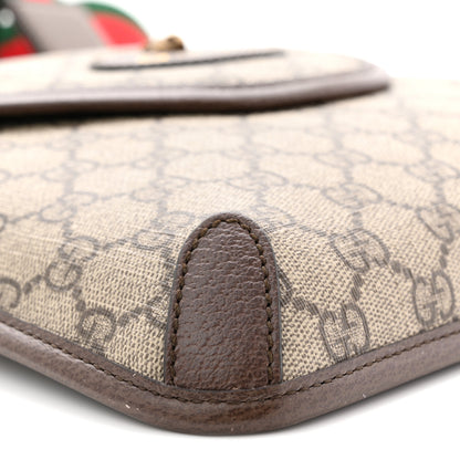 Gucci GG Supreme Monogram Web Medium Neo Vintage Flap Messenger Bag Beige New Acero 9 of 10