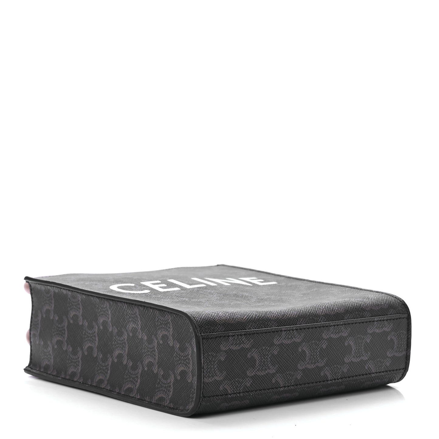 Triomphe Canvas Calfskin Mini Vertical Cabas Tan