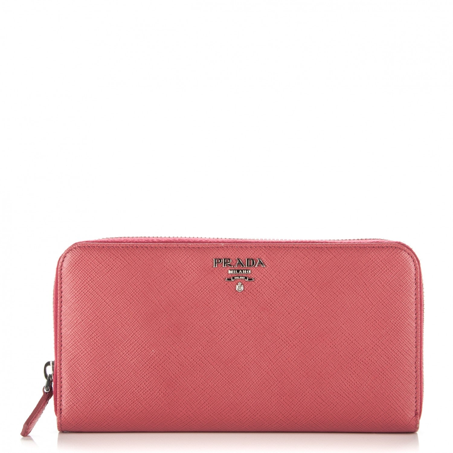 Prada Saffiano Colour Zip Around Wallet Tamaris Pesca 1 of 7