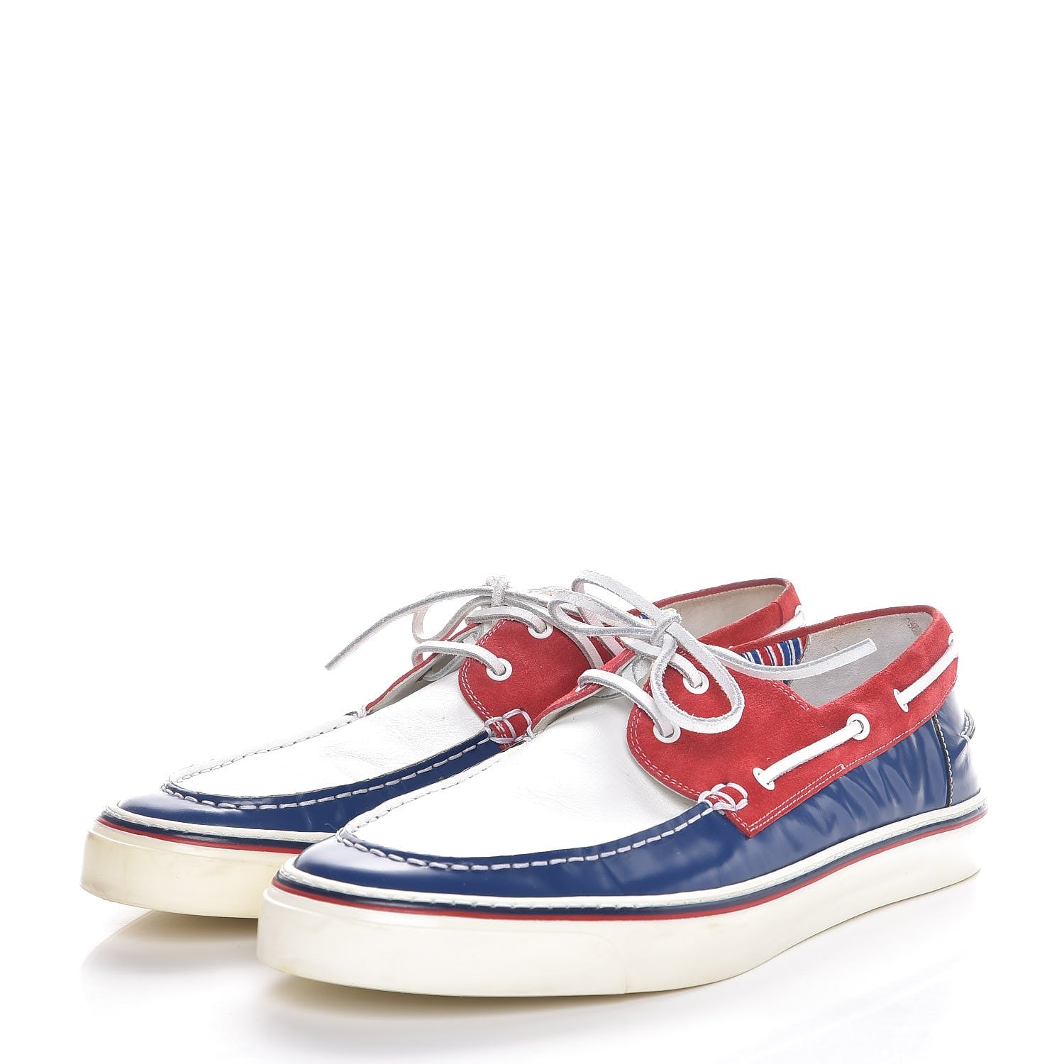 Gucci Mens Calfskin Wimbledon Sport Boat Shoes 13 Multi 3 of 10