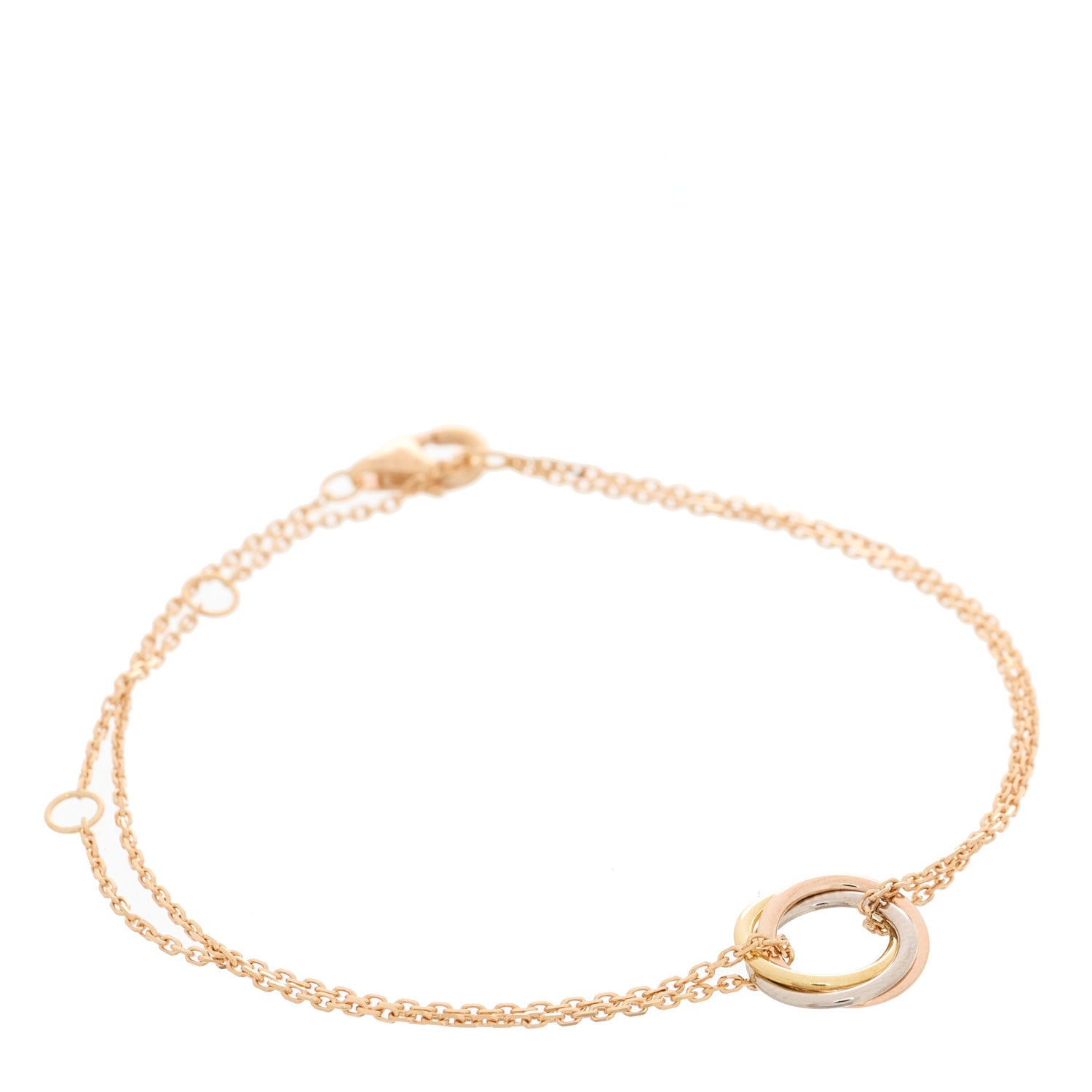 Cartier 18K Pink Yellow White Gold Trinity Bracelet 1 of 7
